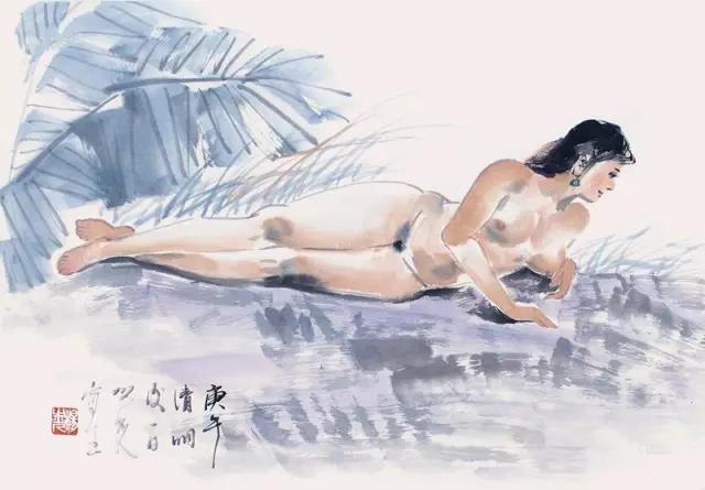 微信图片_20170624174251.jpg 杨之光《女人体写生》,当代没骨人体第一人