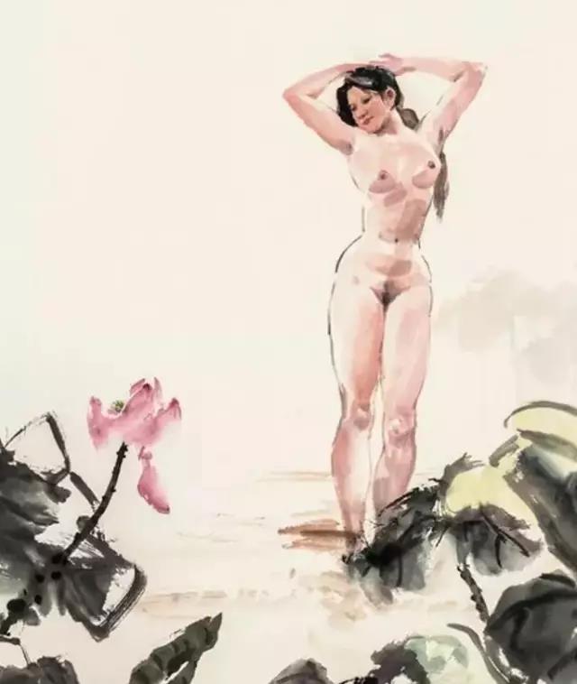 微信图片_20170624174346.jpg 杨之光《女人体写生》,当代没骨人体第一人